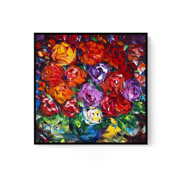 Luxury of Freedom Series - Textured Flower Oil Painting on Canvas